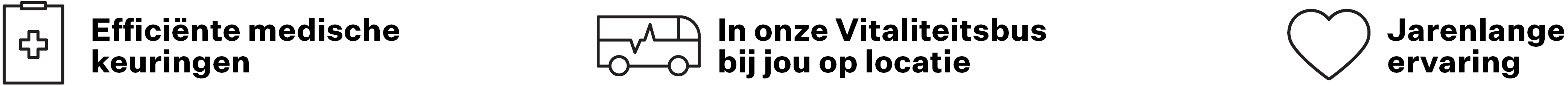 Medische keuringen: efficiënte medische keuringen, in onze Vitaliteitsbus bij jou op locatie, jarenlange ervaring.